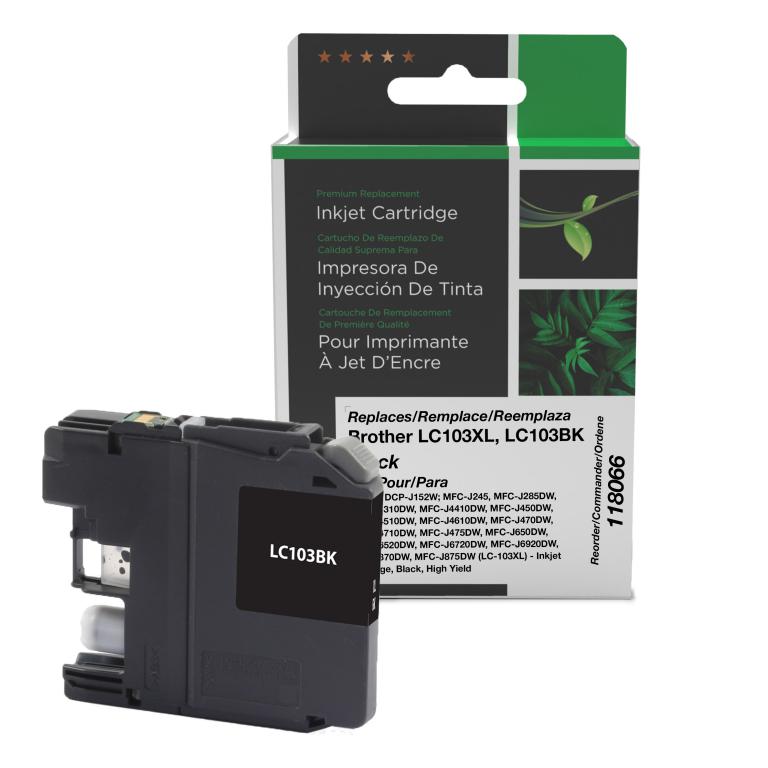 High Yield Black Ink Cartridge for Brother LC103