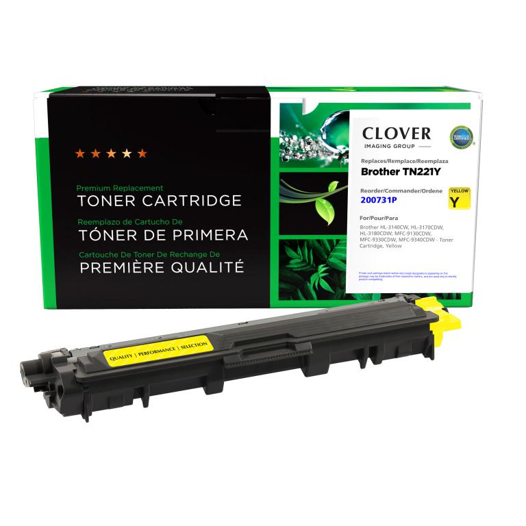 Yellow Toner Cartridge for Brother TN221