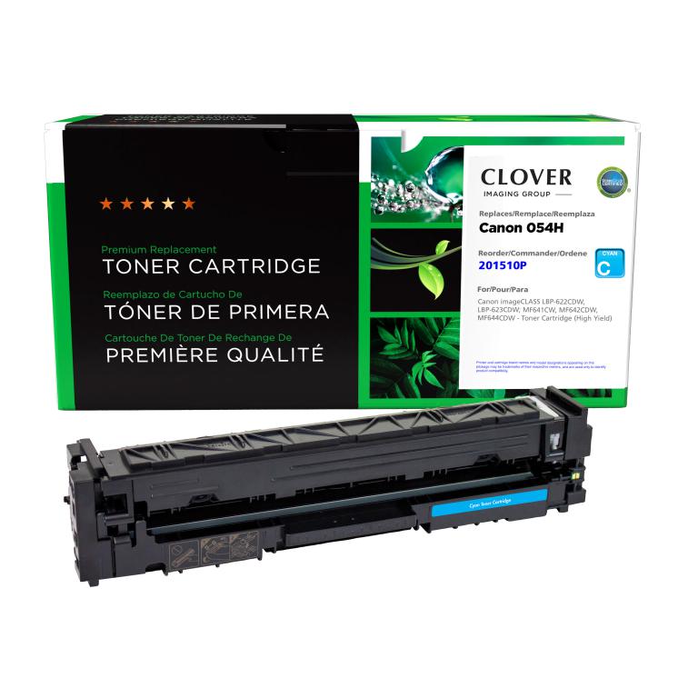 Clover Imaging Remanufactured High Yield Cyan Toner Cartridge for Canon 054H (3027C001) | Toner Cartridge Store