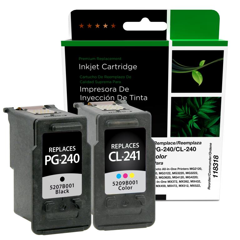 Black, Color Ink Cartridges for Canon PG-240/CL-241