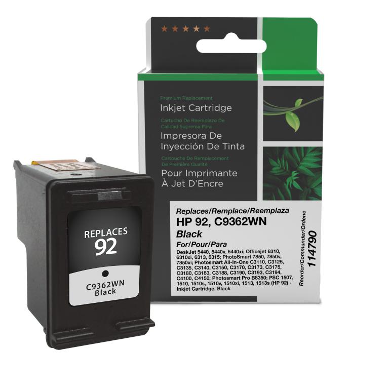 Black Ink Cartridge for HP 92 (C9362WN)