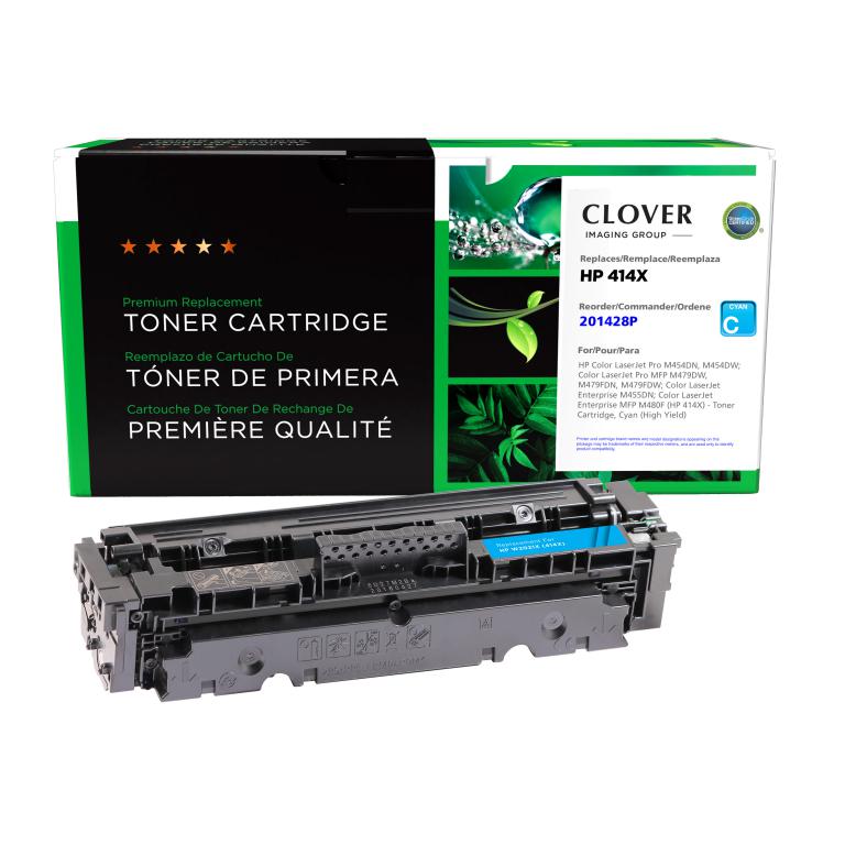 High Yield Cyan Toner Cartridge (New Chip) for HP 414X (W2021X)