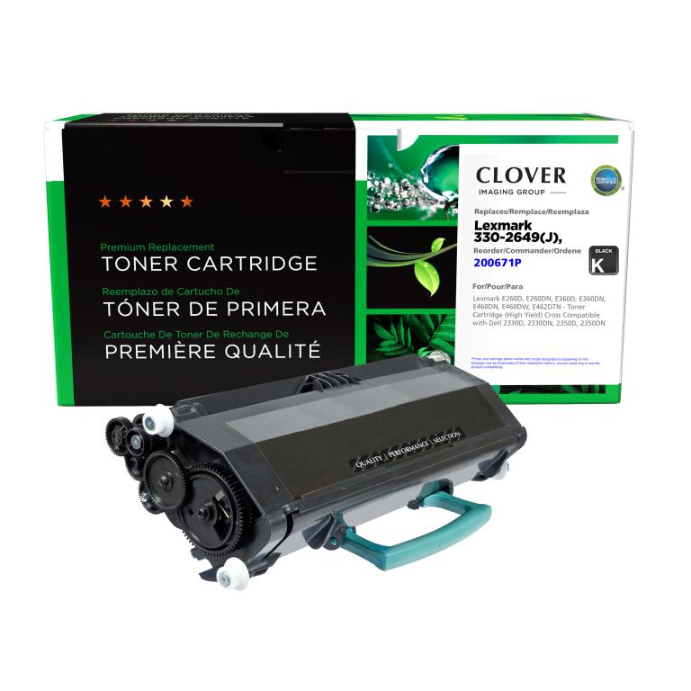 High Yield Universal Toner Cartridge for Lexmark E260/E360/E460/E462; Dell 2330/2350