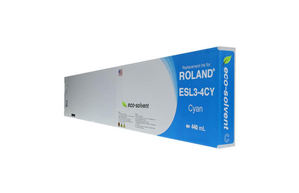 Cyan Wide Format Inkjet Cartridge for Roland ESL3-4CN