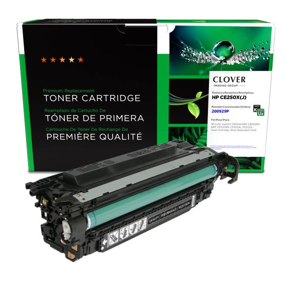 Toner Cartridge Store | Clover Imaging Remanufactured Extended Yield Black Toner Cartridge for HP CE250X