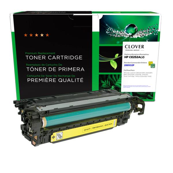 Toner Cartridge Store | Clover Imaging Remanufactured Extended Yield Yellow Toner Cartridge for HP CE252A