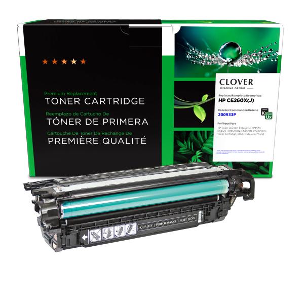 Toner Cartridge Store | Clover Imaging Remanufactured Extended Yield Black Toner Cartridge for HP CE260X