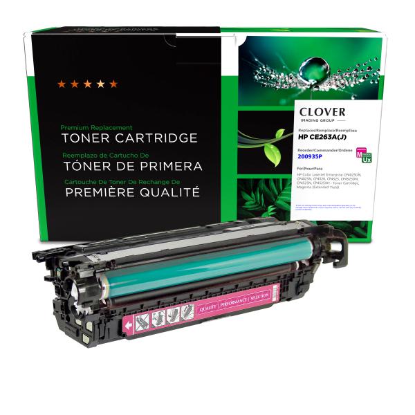 Toner Cartridge Store | Clover Imaging Remanufactured Extended Yield Magenta Toner Cartridge for HP CE263A