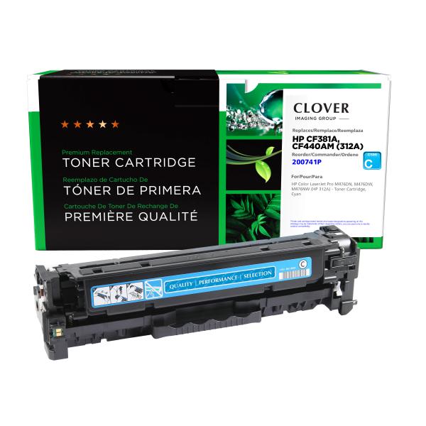 Toner Cartridge Store | Clover Imaging Remanufactured Cyan Toner Cartridge for HP 312A (CF381A)