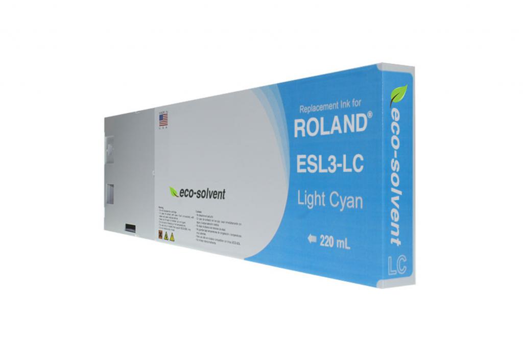 Light Cyan Wide Format Inkjet Cartridge for Roland ESL3-LC