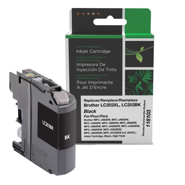Clover Imaging Remanufactured High Yield Black Ink Cartridge for Brother LC203XL