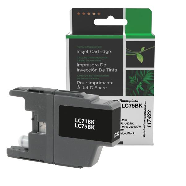 Clover Imaging Non-OEM New High Yield Black Ink Cartridge for Brother LC71/LC75