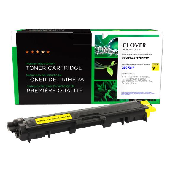 Clover Imaging Remanufactured Yellow Toner Cartridge for Brother TN221