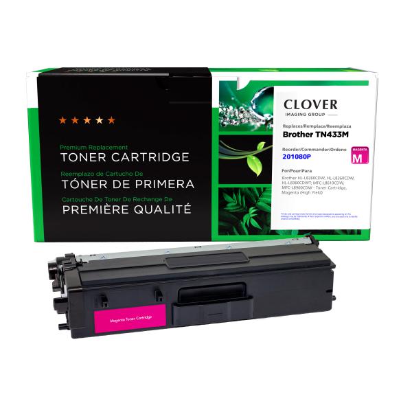 Toner Cartridge Store | Clover Imaging Remanufactured High Yield Magenta Toner Cartridge for Brother TN433M