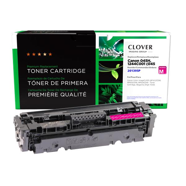 Toner Cartridge Store | Clover Imaging Remanufactured High Yield Magenta Toner Cartridge for Canon 045H (1244C001)