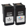 Clover Imaging Remanufactured Black, Color Ink Cartridges for Canon PG-245/CL-246 2-Pack