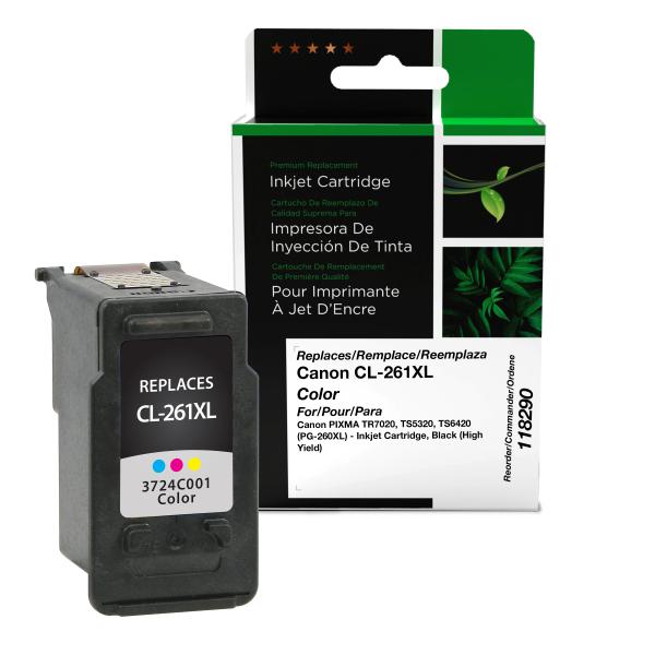 Clover Imaging Remanufactured High Yield Color Ink Cartridge for Canon CL-261XL (3724C001)