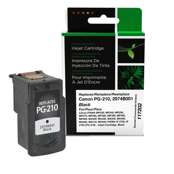 Clover Imaging Remanufactured Black Ink Cartridge for Canon PG-210 (2974B001)