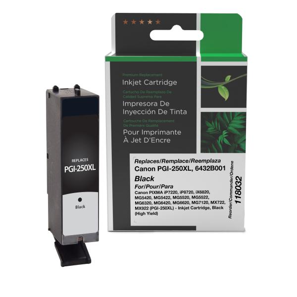 Clover Imaging Non-OEM New High Yield Black Ink Cartridge for Canon PGI-250XL (6432B001)