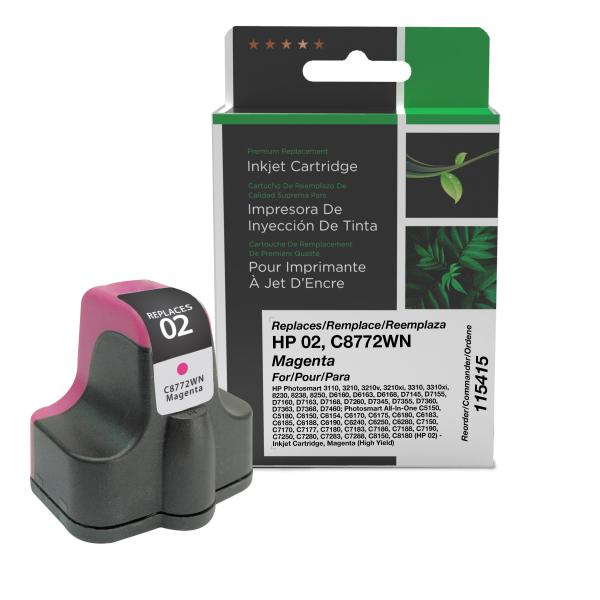 Clover Imaging Remanufactured High Yield Magenta Ink Cartridge for HP 02 (C8772WN)