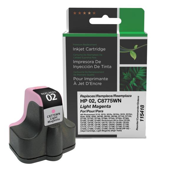 Toner Cartridge Store | Clover Imaging Remanufactured High Yield Light Magenta Ink Cartridge for HP 02 (C8775WN)