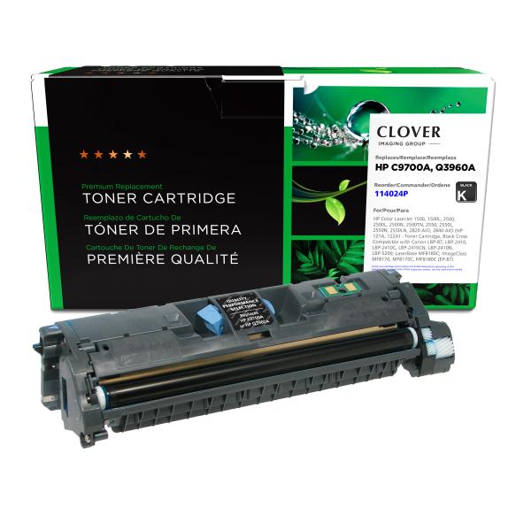 Clover Imaging Remanufactured Black Toner Cartridge for HP 121A/122A (C9700A/Q3960A)