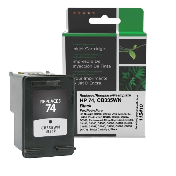 Clover Imaging Remanufactured Black Ink Cartridge for HP 74 (CB335WN)