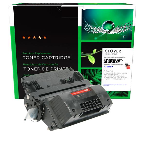 Clover Imaging Remanufactured High Yield MICR Toner Cartridge for HP CC364X, TROY 02-81301-001