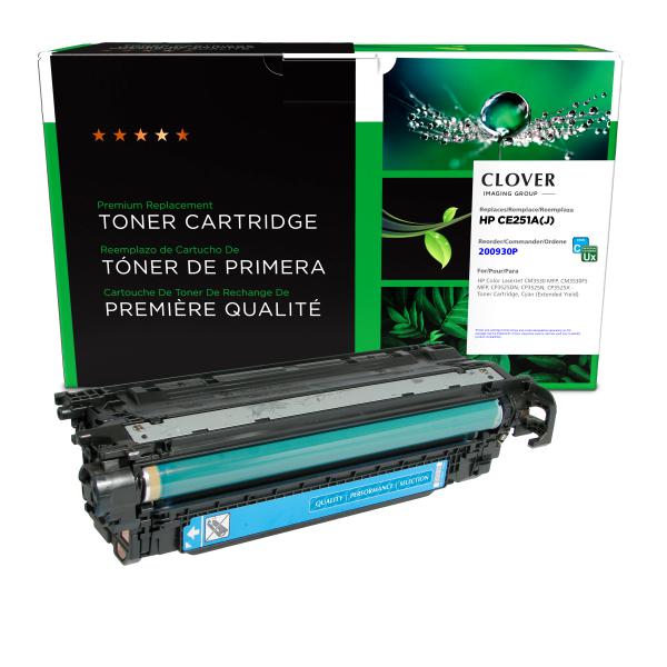 Clover Imaging Remanufactured Extended Yield Cyan Toner Cartridge for HP CE251A