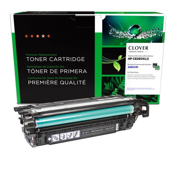 Clover Imaging Remanufactured Extended Yield Black Toner Cartridge for HP CE260X