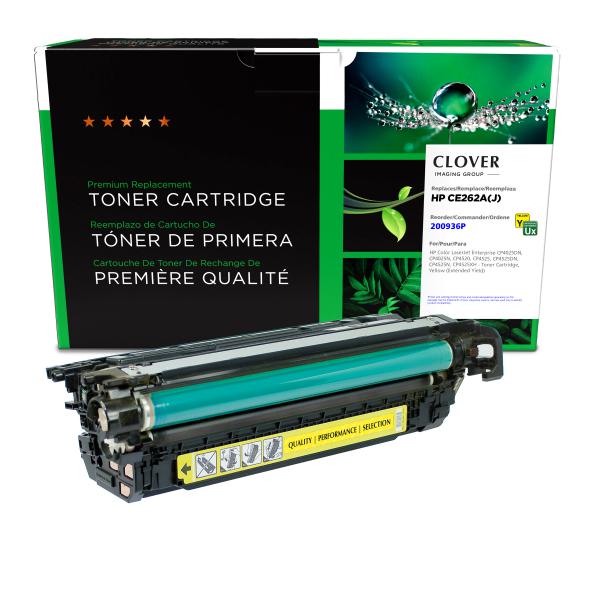 Clover Imaging Remanufactured Extended Yield Yellow Toner Cartridge for HP CE262A