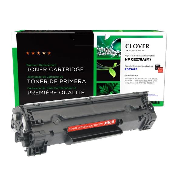 Clover Imaging Remanufactured MICR Toner Cartridge for HP CE278A, TROY 02-82000-001