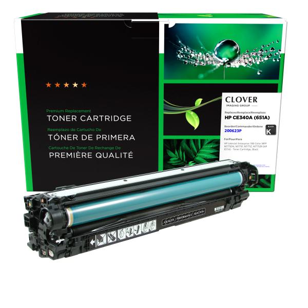 Clover Imaging Remanufactured Black Toner Cartridge for HP 651A (CE340A)