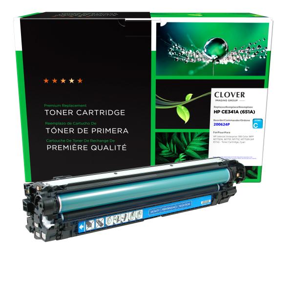 Clover Imaging Remanufactured Cyan Toner Cartridge for HP 651A (CE341A)