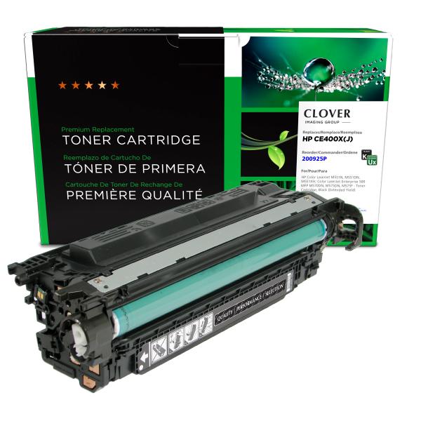 Clover Imaging Remanufactured Extended Yield Black Toner Cartridge for HP CE400X