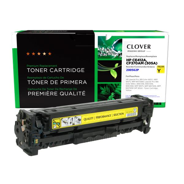 Clover Imaging Remanufactured Yellow Toner Cartridge for HP 305A (CE412A)