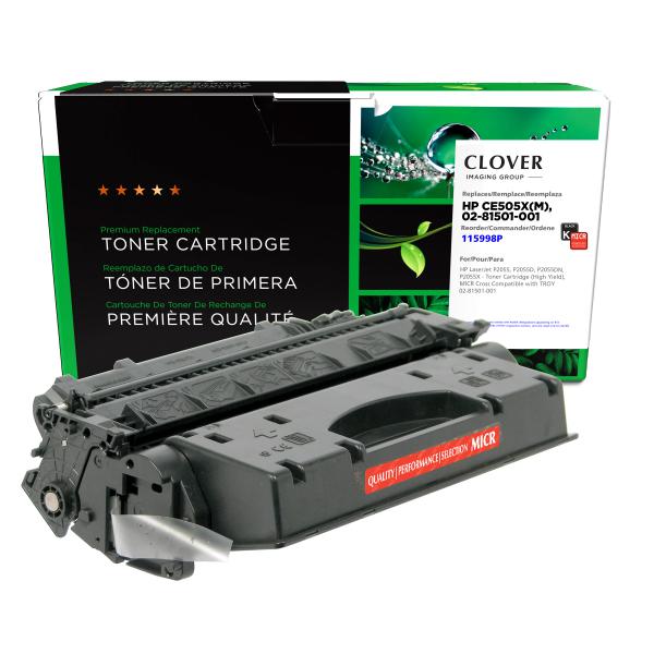 Clover Imaging Remanufactured High Yield MICR Toner Cartridge for HP CE505X, TROY 02-81501-001