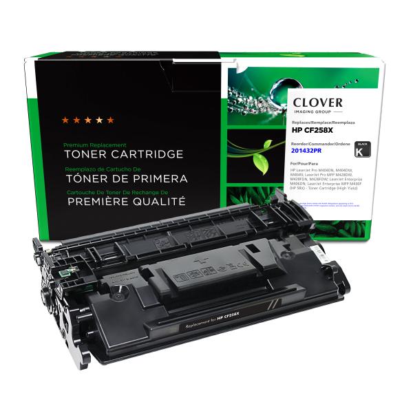 Clover Imaging Remanufactured High Yield Toner Cartridge (Reused OEM Chip) for HP 58X (CF258X)