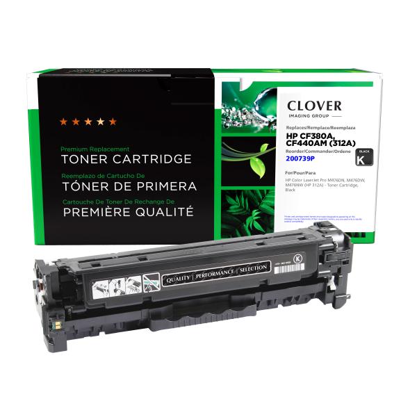 Clover Imaging Remanufactured Black Toner Cartridge for HP 312A (CF380A)