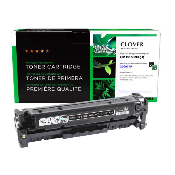 Clover Imaging Remanufactured Extended Yield Black Toner Cartridge for HP CF380X
