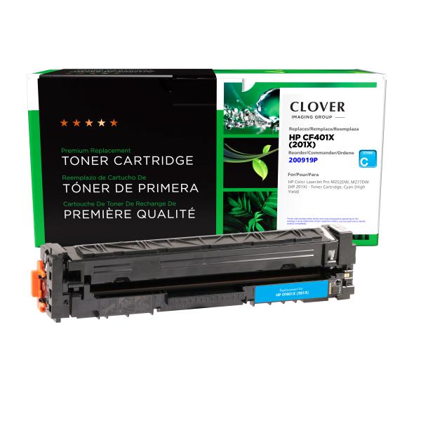 Clover Imaging Remanufactured High Yield Cyan Toner Cartridge for HP 201X (CF401X)