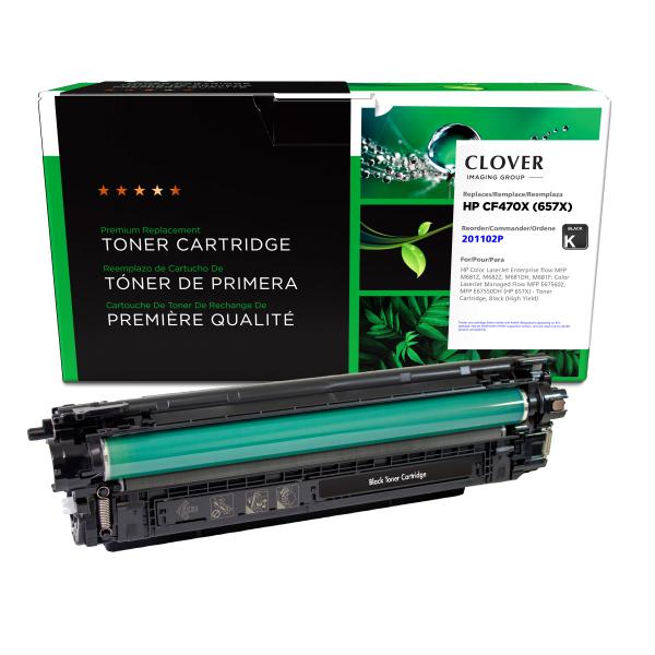Clover Imaging Remanufactured High Yield Black Toner Cartridge for HP 657X (CF470X/W9030MC)