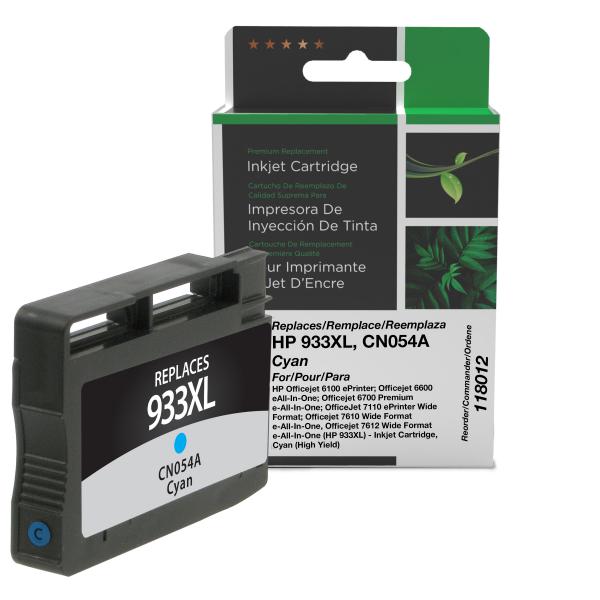 Clover Imaging Remanufactured High Yield Cyan Ink Cartridge for HP 933XL (CN054A)
