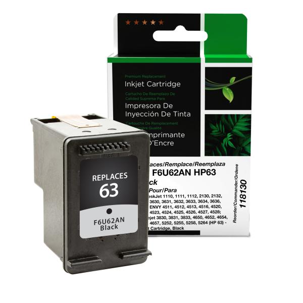 Clover Imaging Remanufactured Black Ink Cartridge for HP 63 (F6U62AN)