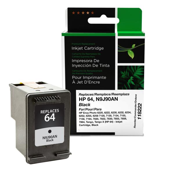 Clover Imaging Remanufactured Black Ink Cartridge for HP 64 (N9J90AN)