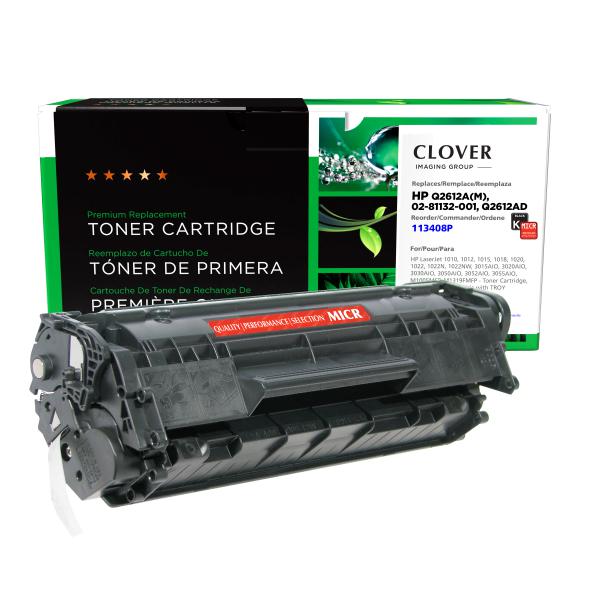 Clover Imaging Remanufactured MICR Toner Cartridge for HP Q2612A, TROY 02-81132-001