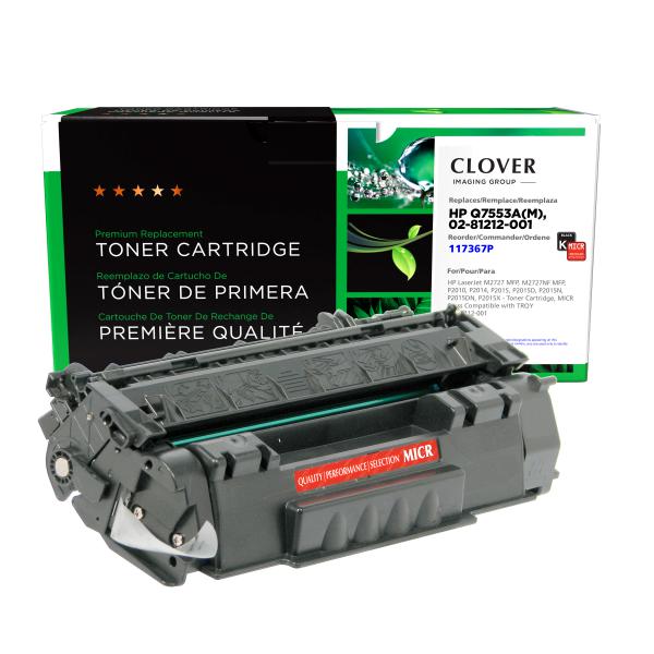 Clover Imaging Remanufactured MICR Toner Cartridge for HP Q7553A, TROY 02-81212-001
