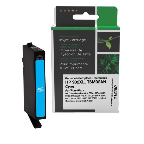 Clover Imaging Remanufactured High Yield Cyan Ink Cartridge for HP 902XL (T6M02AN)