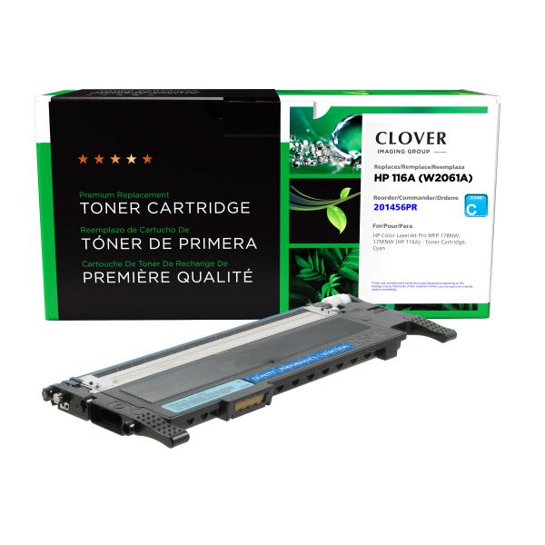 Clover Imaging Remanufactured Cyan Toner Cartridge (Reused OEM Chip) for HP 116A (HP W2061A)