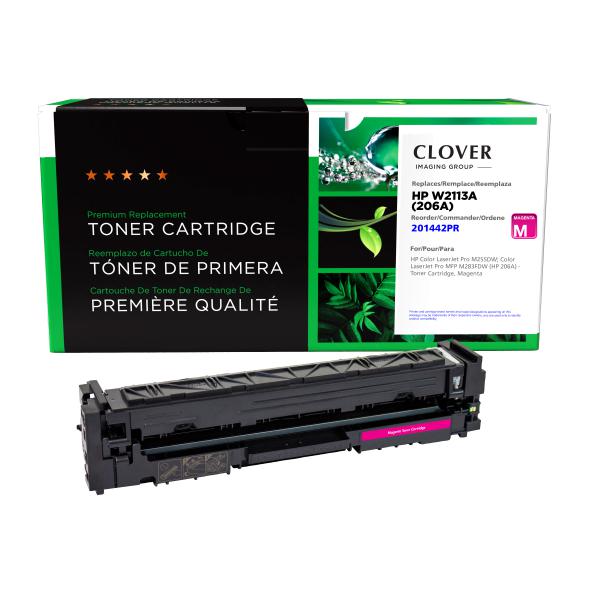 Toner Cartridge Store | Clover Imaging Remanufactured Magenta Toner Cartridge (Reused OEM Chip) for HP 206A (W2113A)